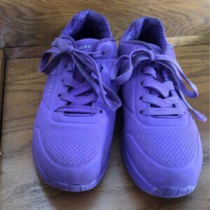 Purple Skechers tennis shoes, girls shoes, girls tennis shoes, kid shoes, kids S